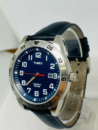 Timex Indiglo Tw2p61500 Gents Classy Watch With Black Leather Strap