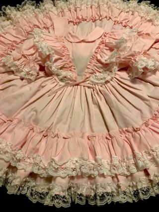 Vintage Martha’s Miniatures Lace Pageant Pink Party Dress Full Circle 4t