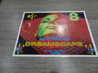 Dreamscape 8 Rave Flyer 31/12/93 At The Sanctuary Viii