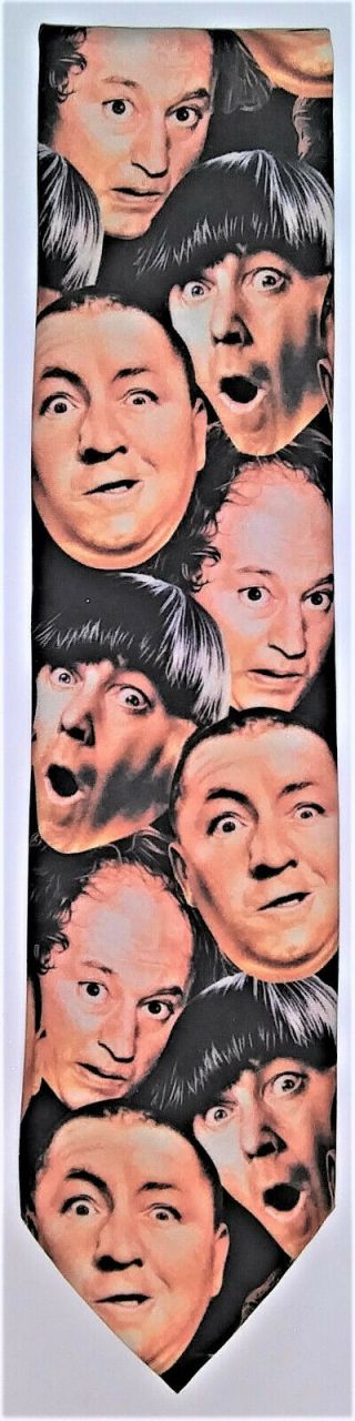1997 “the Three Stooges - Faces Collage” - “ralph Marlin” Novelty Dress Necktie