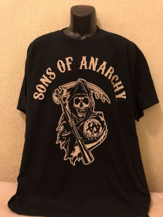Sons Of Anarchy Tv Show Mens Black T - Shirt - Size Xxl -