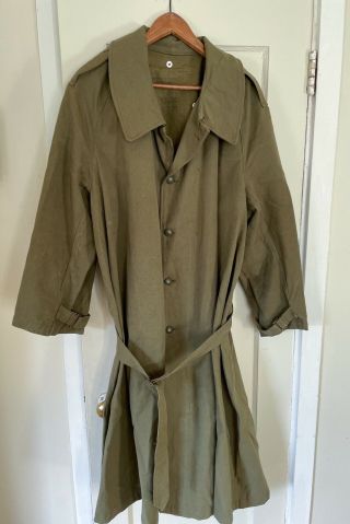 Vintage French Military M35 Motorcycle Trench Coat 2