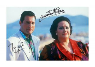 Freddie Mercury & Montserrat Caballe 1992 A4 Signed Poster Choice Of Frame
