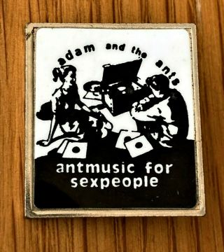 Adam And The Ants Antmusic For Sexpeople Vintage Metal Pin Badge From 1980 
