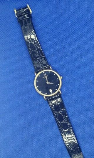 Vintage Raymond Weil Geneve Swiss Made Mens Watch 9124 18k Gold Plate