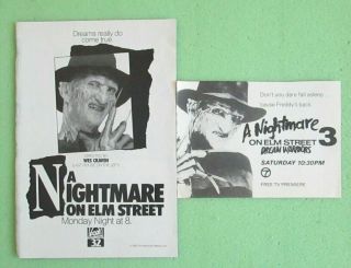 Tv Clippings / Ads A Nightmare On Elm Street Robert Englund Freddy Kruger