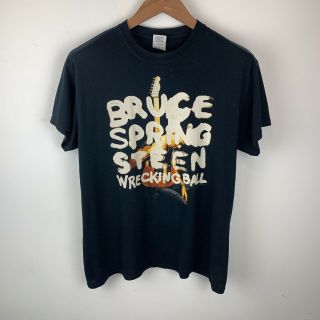 Mens Black Bruce Springsteen Wrecking Ball Tour 2012 T - Shirt Size Medium