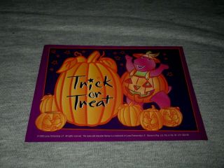 Barney - Trick Or Treat - Vintage 2000 Halloween Magnet
