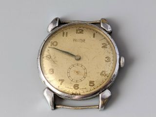 Vintage Prestige Swiss Mens Watch With Sub Dial 7 Jewels Movement Spares/repair