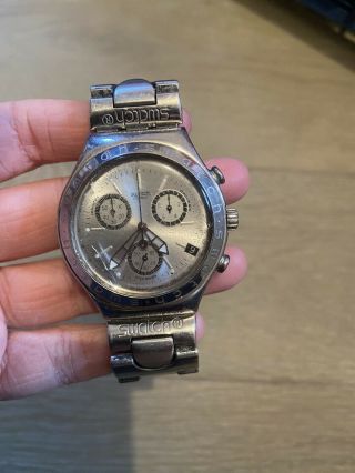 Swatch Swiss Made Chronograph Mens Quartz Watch With Date Eta Movt Ag1997