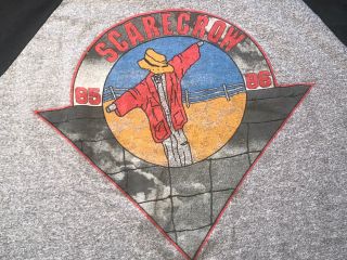 John Cougar Mellencamp Scarecrow Tour T Shirt 85 - 86 Jersey Style Vtg Tee V2191