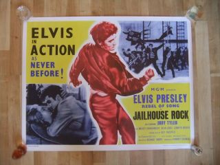 Elvis Presley Jailhouse Rock Promotional Movie Poster Stafford & Co.  England Mgm