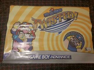 Nintendo Game Boy Advance Gba Warioware Twisted Large Promotional Display Poster
