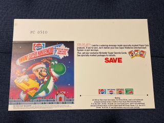 Nintendo Mario World Pepsi Christmas Store Display Standee Promo Nos