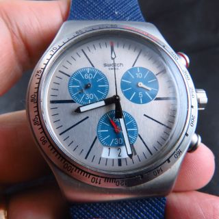 43mm Big Size Swiss Made Swatch Chronograph Quartz Men Watch