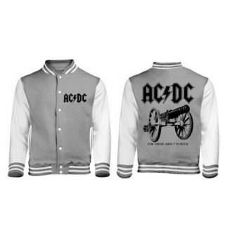 Official Ac/dc For Those About To Rock Baseball Varsity Jacket Acdc Bnwt Medium