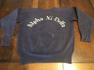 60s Alpha Xi Delta Vintage Crewneck Fraternity Sorority Sweatshirt Champion Mayb