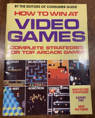 1983 How To Win At Video Games Complete Strategies For Arcade Games Qbert,  Joust