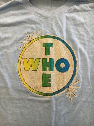 The Who Vintage Iron On T Shirt Rare Sparkle Keith Moon Pete Townshend Xl Tag