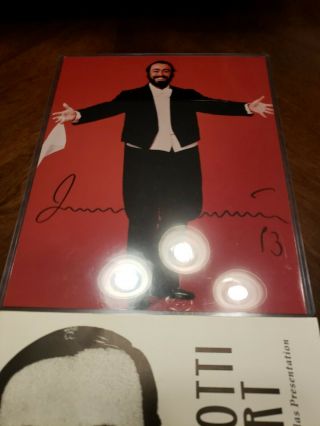Luciano Pavarotti Concert Program And Picture,  autograph not authenticated. 2