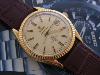 Vintage Titoni Cosmo King Automatic 25 Jewels Swiss Made Gold Tone Watch