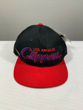 Vintage Sports Specialties Los Angeles Clippers W Tag Snapback Hat Monogram