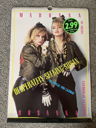 Madonna Desperately Seeking Susan 1986 Official Calendar Very Rare