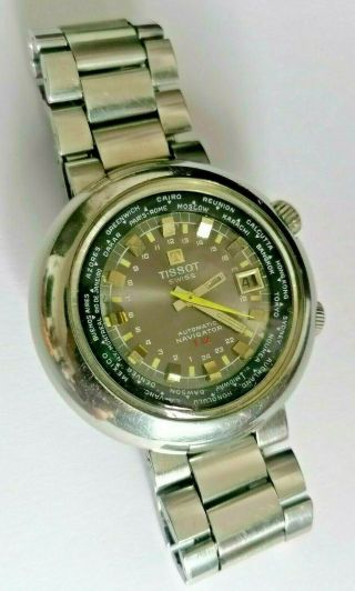 Vintage Tissot Navigator T12 World Timer - Automatic - Wristwatch Men’s - 1970’s