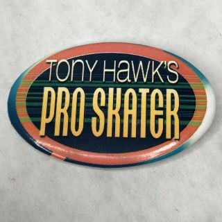 Tony Hawk Pro Skater Video Game Promotional Button Pin Vintage