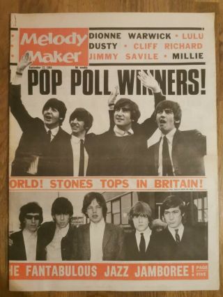 Melody Maker Newspaper September 12th 1964 Beatles And Rolling Stones Cover