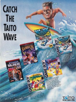 1992 Taito Little Samson Nintendo Nes Video Game Print Ad Page