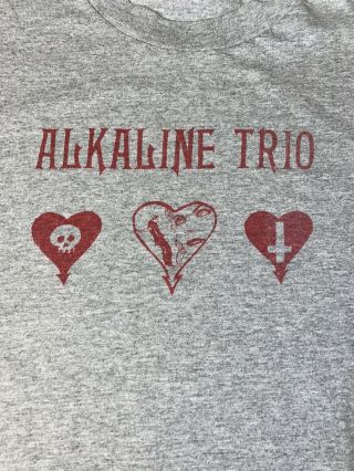 Alkaline Trio Og Vintage Shirt Size Large Grey Gray Worn Please Check Pictures