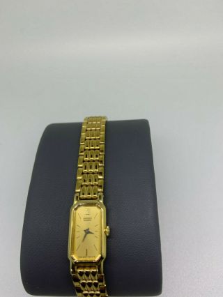 Vintage Ladies Seiko Quartz Gold Tone Wrist Watch,  2e206389