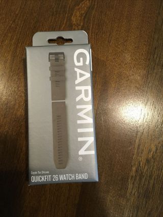 Garmin Quickfit 26 Mm Tan Silicone Watch Band Euc 010 - 12741 - 04