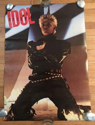 Vintage Billy Idol 1984 Poster 24 " X 33 "