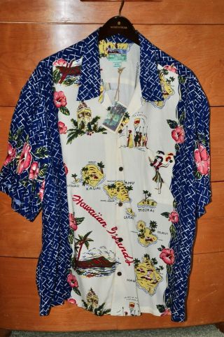 Reyn Spooner (hawaiian Islands) Vintage Hawaiian Hawaii Aloha Shirt Xxl
