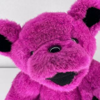 Steven Smith 12” Jointed Grateful Dead Plush Bear - Hot Pink Fuchsia - Vintage