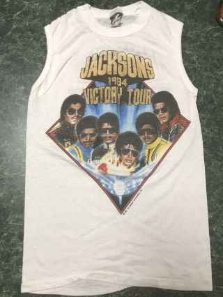 Vintage 1984 The Jacksons Victory Tour Concert Shirt W/michael Jackson