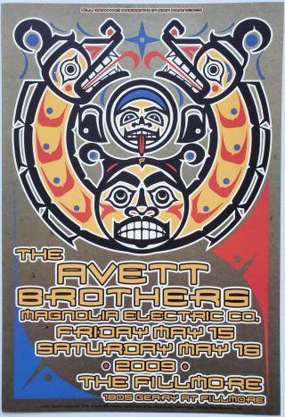 Avett Brothers Concert Poster 2009 F - 1012 Fillmore