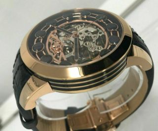 Watchstar Rose Gold And Black Zen Mater Automatic Watch