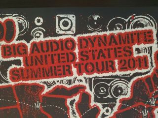 Big Audio Dynamite Poster Summer Tour 2011 2