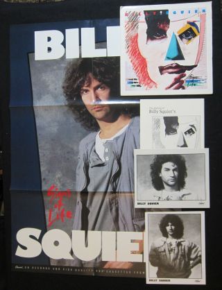 Billy Squier ‘signs Of Life’ 1984 Press Kit—2 Photos/poster