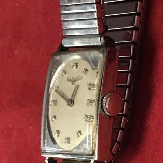 1960 VINTAGE LONGINES DELUXE 14K WHITE GOLD MEN ' S WATCH WITH DIAMOND DIAL 5