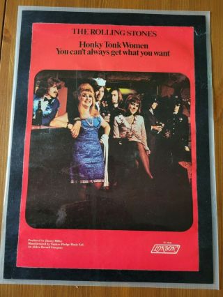 Rolling Stones Promo Posters - 1968 Jumpin ' Jack Flash & 1969 Honkey Tonk Women 2