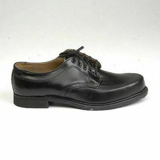 12 Mens Vintage 1960s 60s Black Leather Uniform Shoes Casual Work Nos Deadstock