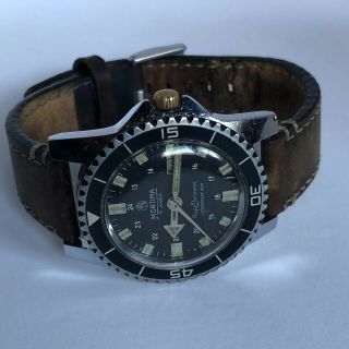 Mortima Datomatic Diver Vintage Wrist Watch Waterproof 17 Jewels