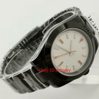 40mm bliger sterile white dial PVDsolid case sapphire glass automatic mens watch 2