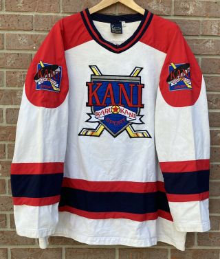 Vintage Karl Kani Sport Hockey Jersey Size XL USA Made Retro 90’s Hip Hop 2