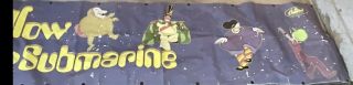 Vintage LARGE The Beatles Yellow Submarine Banner Band Concert Sign 7 Foot 2