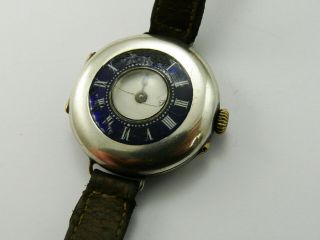 Ww1 Silver Half Hunter Officers Trench Watch Runs Well Retailed By Dent London